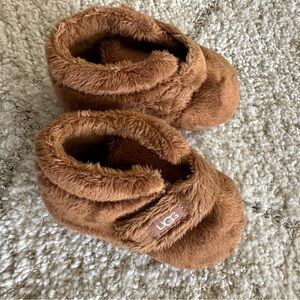 UGG Baby Brown Furry Bootie Slippers